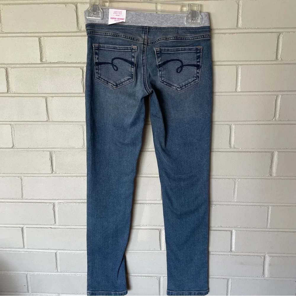 Justice Super skinny mid rise jeans 10